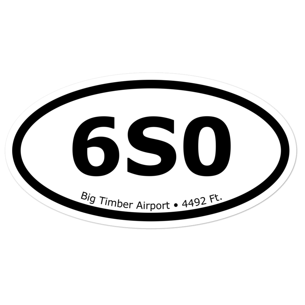 Big Timber Airport (K6S0) Oval Sticker 