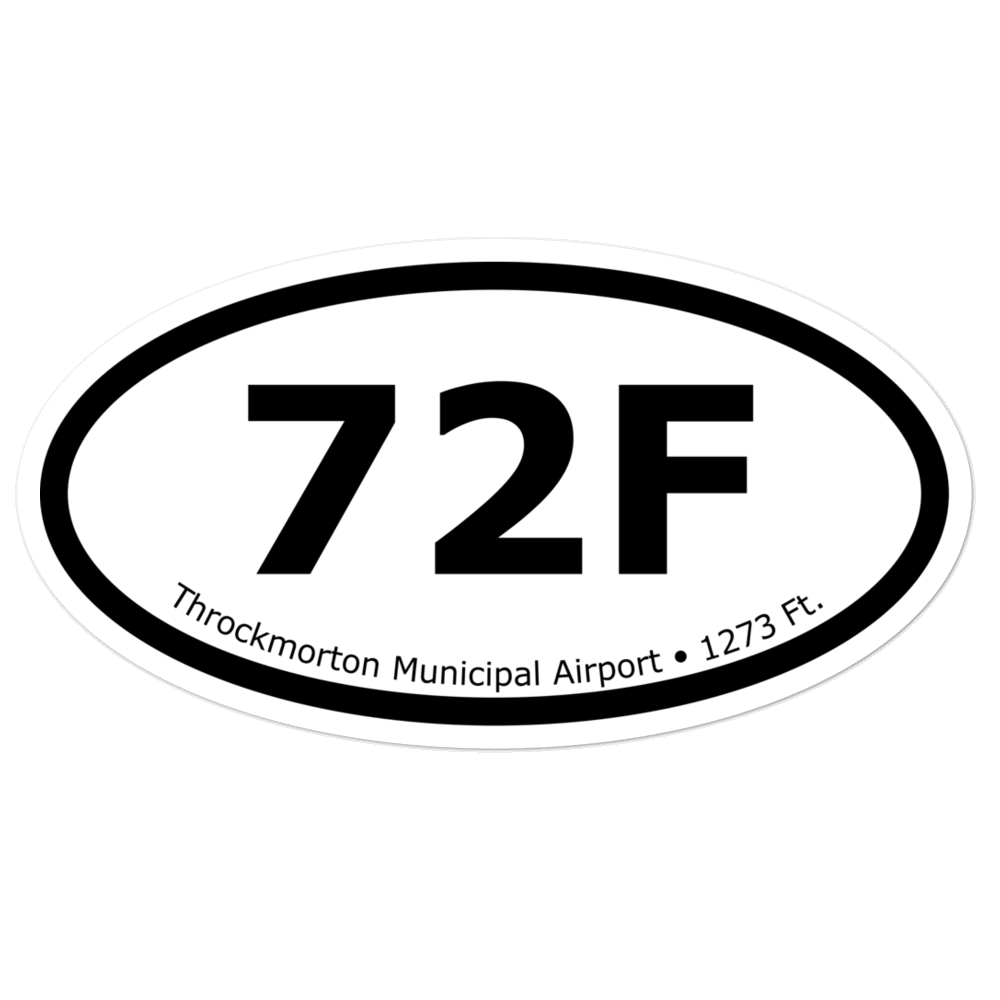 Throckmorton Municipal Airport (K72F) Oval Sticker 