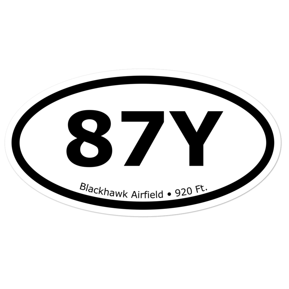 Blackhawk Airfield (K87Y) Oval Sticker 