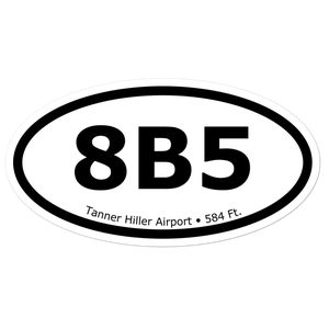 Tanner Hiller Airport (K8B5) Oval Sticker