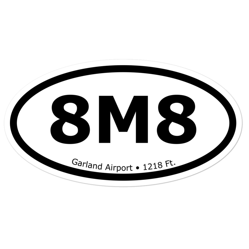 Garland Airport (K8M8) Oval Sticker 