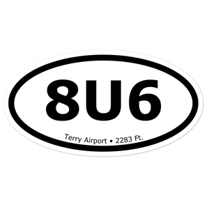 Terry Airport (K8U6) Oval Sticker