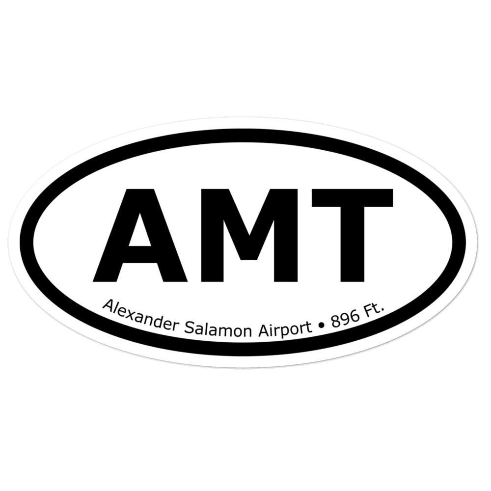 Alexander Salamon Airport (KAMT) Oval Sticker 