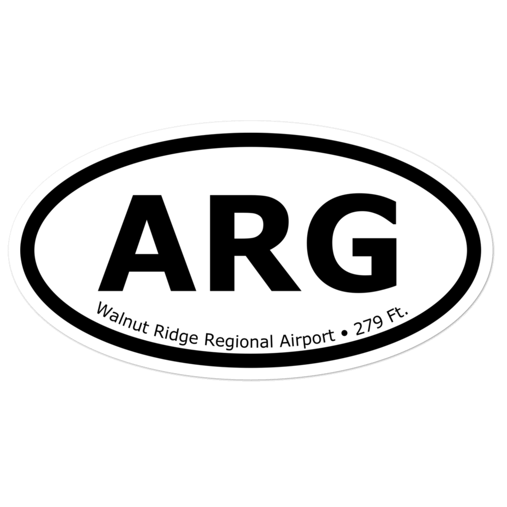 Walnut Ridge Regional Airport (KARG) Oval Sticker 