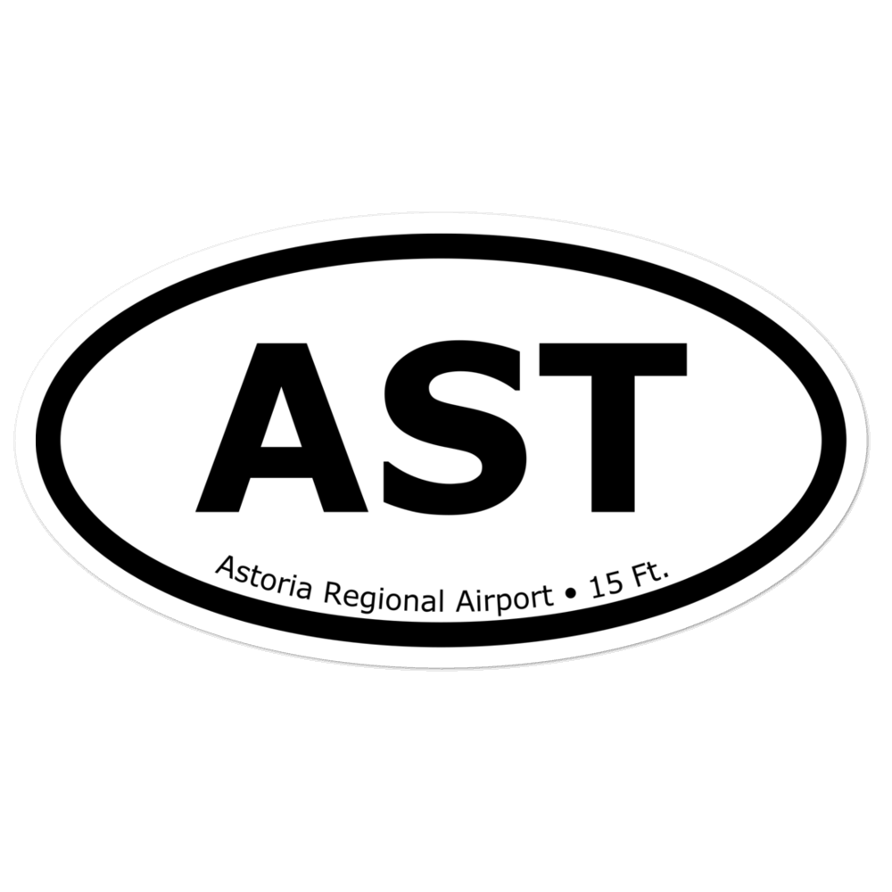 Astoria Regional Airport (KAST) Oval Sticker 