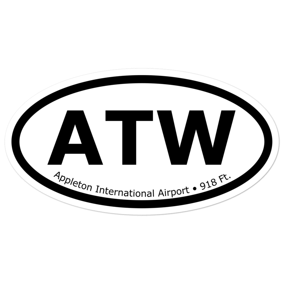 Appleton International Airport (KATW) Oval Sticker 