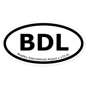 Bradley International Airport (KBDL) Oval Sticker