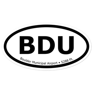 Boulder Municipal Airport (KBDU) Oval Sticker