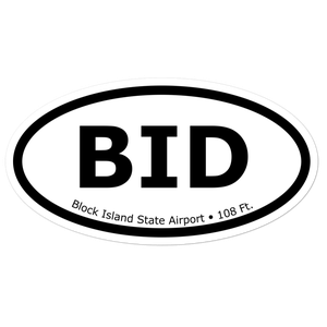 Block Island State Airport (KBID) Oval Sticker