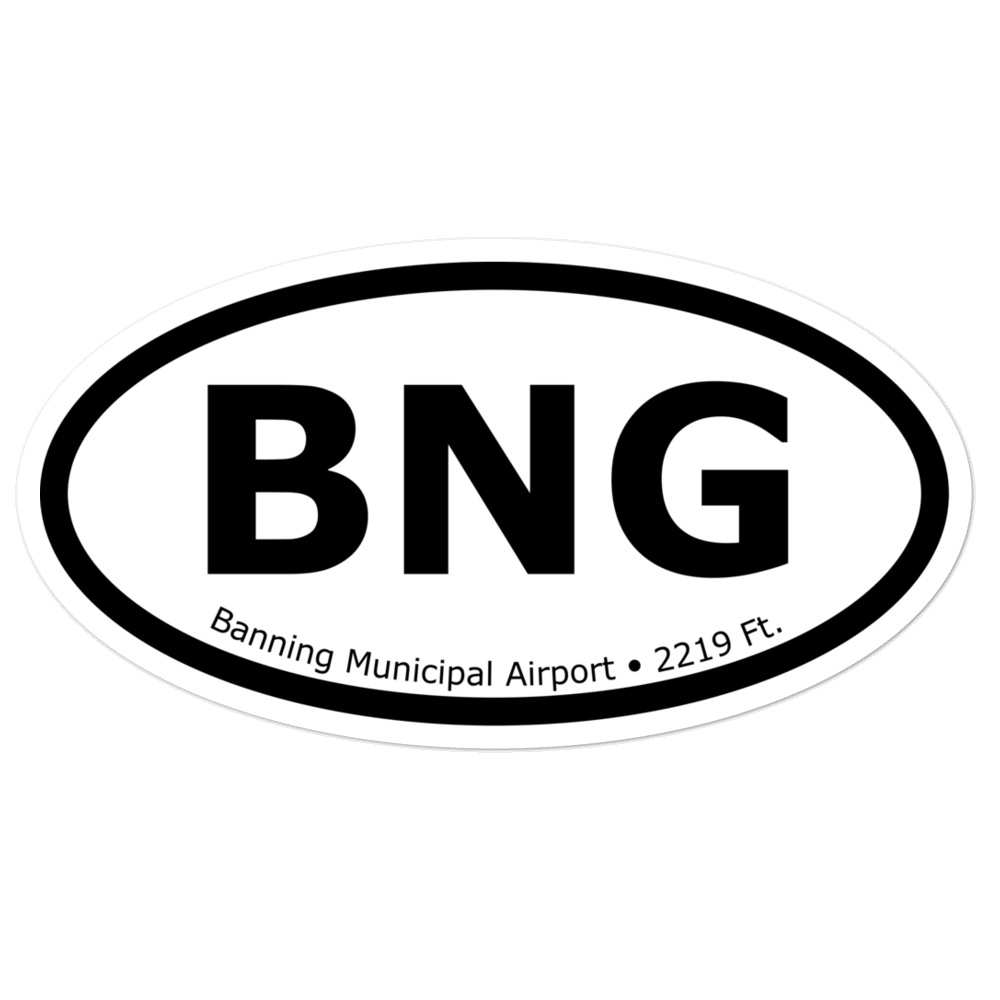 Banning Municipal Airport (KBNG) Oval Sticker 