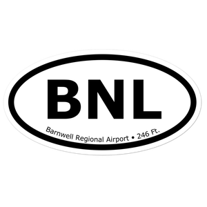 Barnwell Regional Airport (KBNL) Oval Sticker