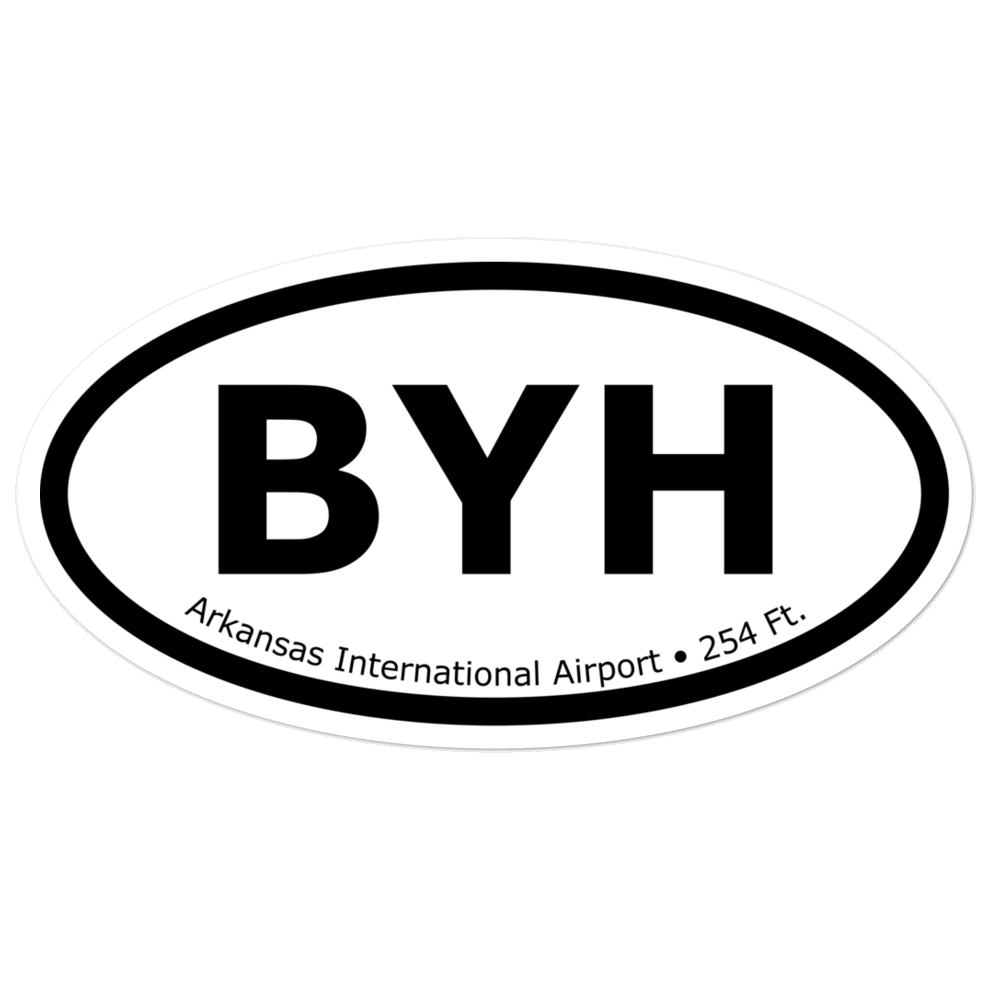 Arkansas International Airport (KBYH) Oval Sticker 