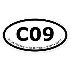 Morris Municipal James R. Washburn field (KC09) Oval Sticker