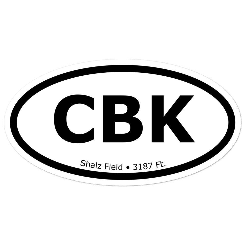 Shalz Field (KCBK) Oval Sticker 