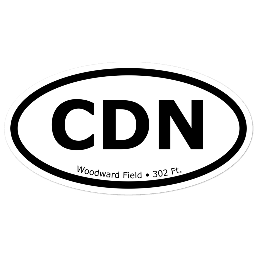 Woodward Field (KCDN) Oval Sticker 
