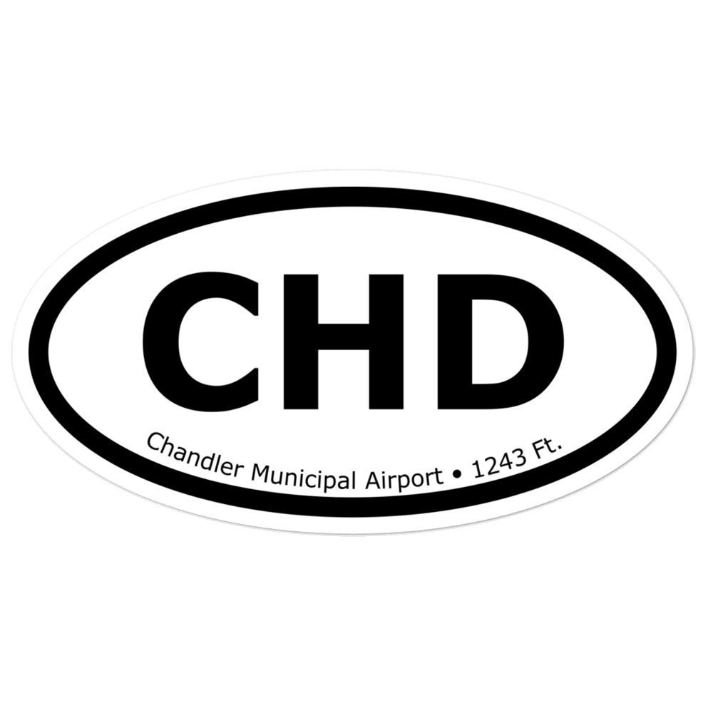Chandler Municipal Airport (KCHD) Oval Sticker 