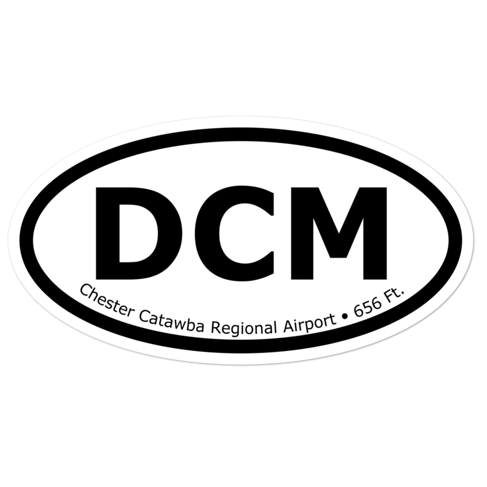 Chester Catawba Regional Airport (KDCM) Oval Sticker 
