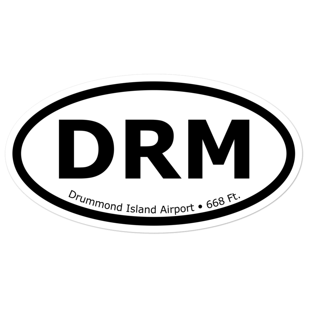 Drummond Island Airport (KDRM) Oval Sticker 