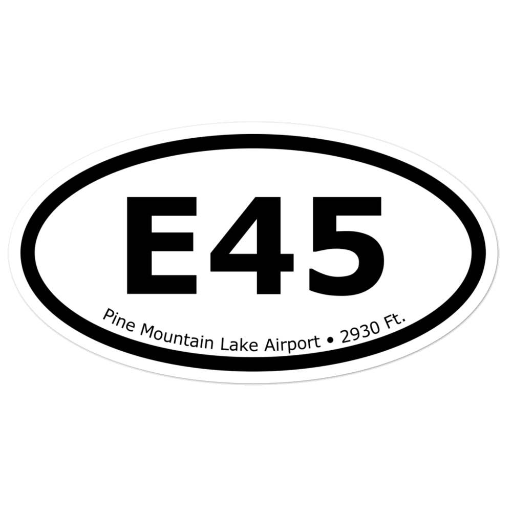 Pine Mountain Lake Airport (KE45) Oval Sticker 