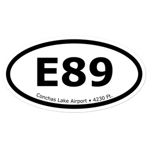 Conchas Lake Airport (KE89) Oval Sticker