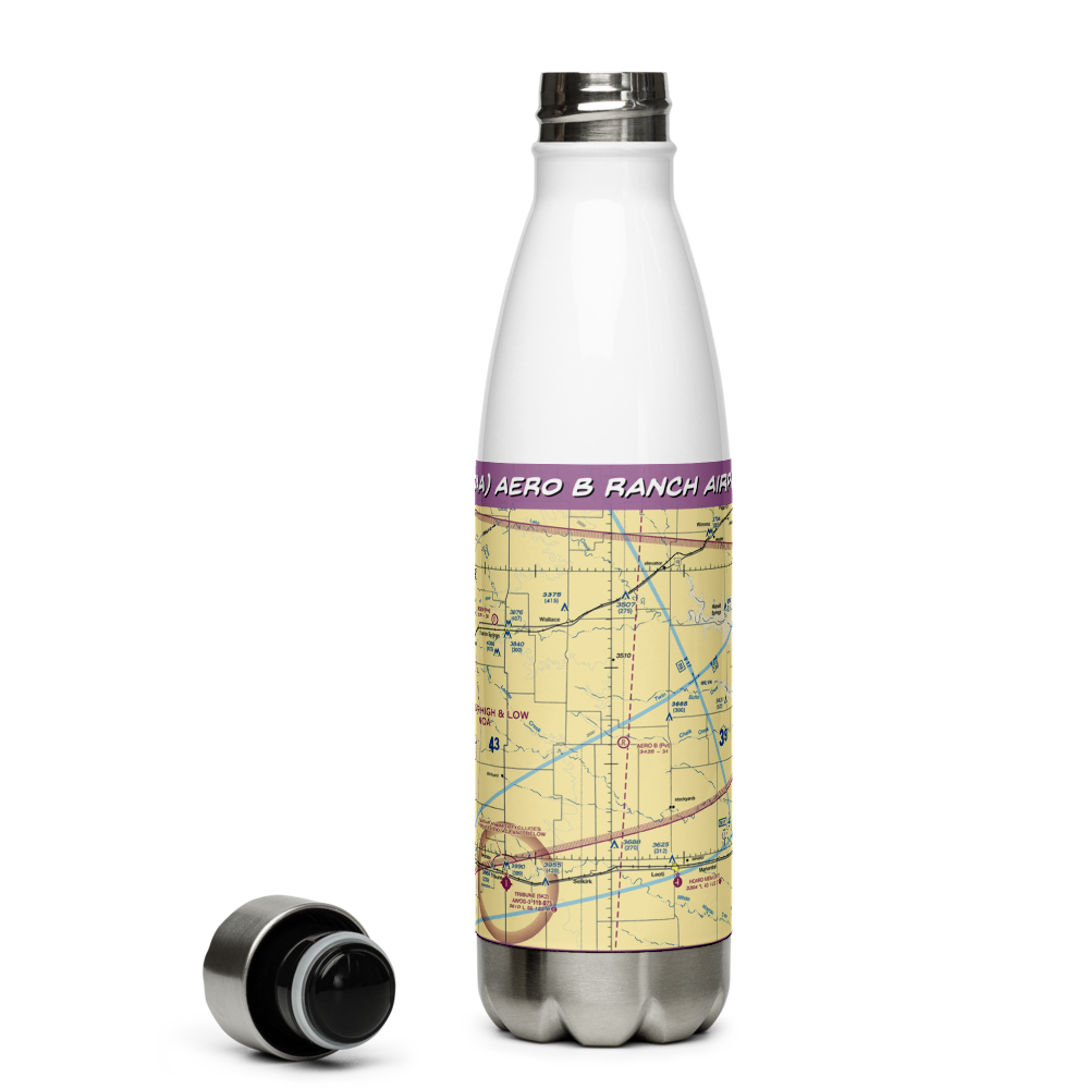 Aero B Ranch Airport (00AA) VFR Sectional Water Bottle 