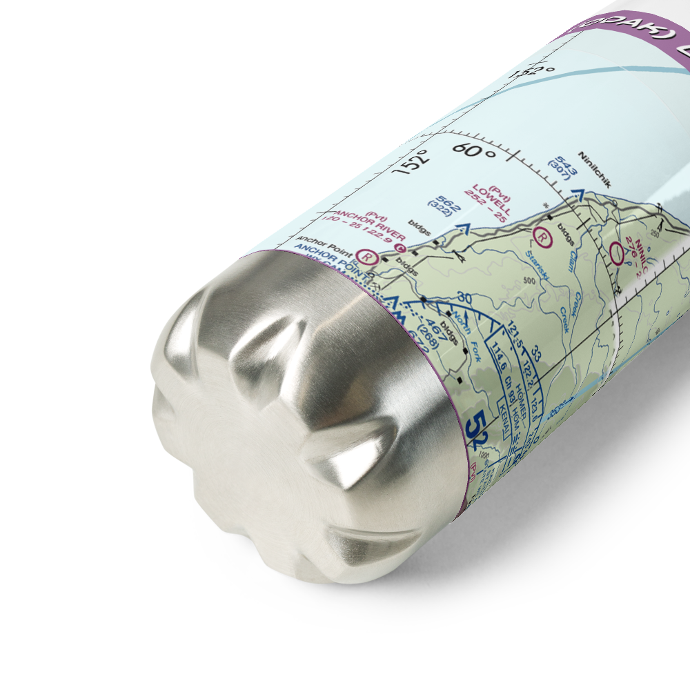 Lowell Field (00AK) VFR Sectional Water Bottle 
