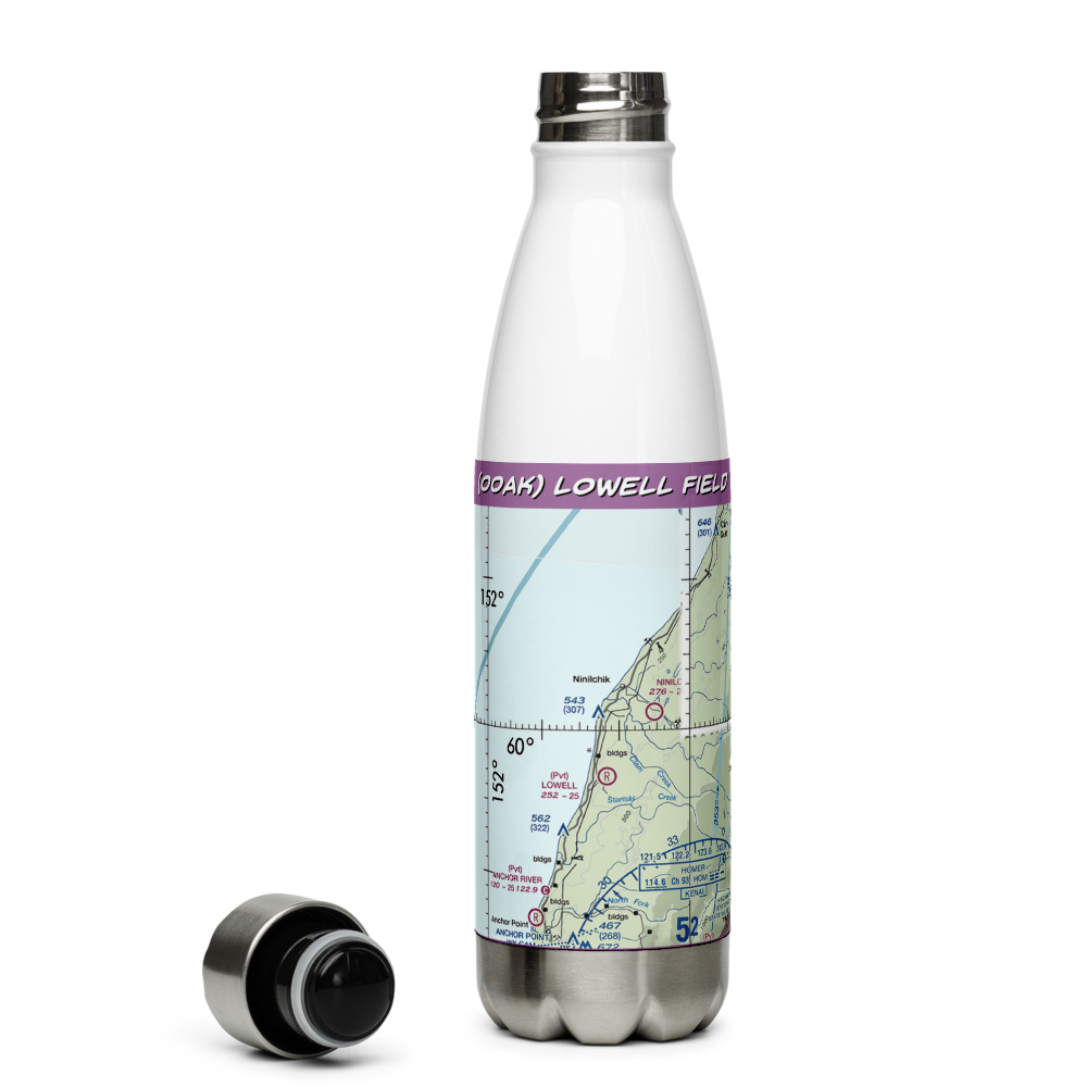 Lowell Field (00AK) VFR Sectional Water Bottle 