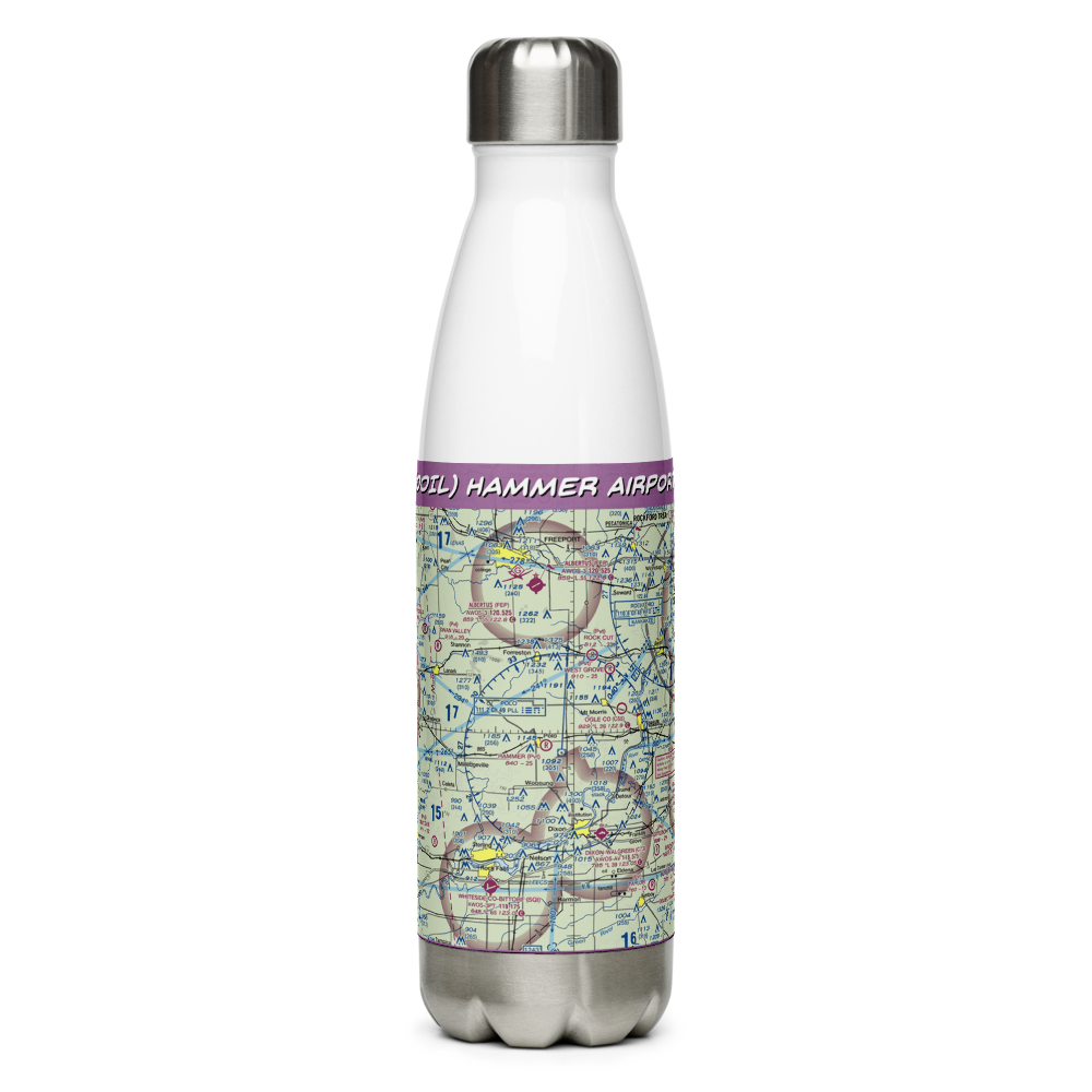 Hammer Airport (00IL) VFR Sectional Water Bottle 