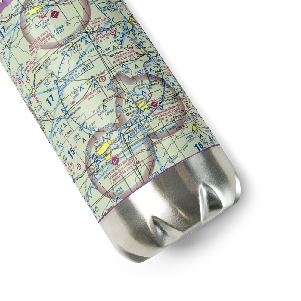 Hammer Airport (00IL) VFR Sectional Water Bottle 