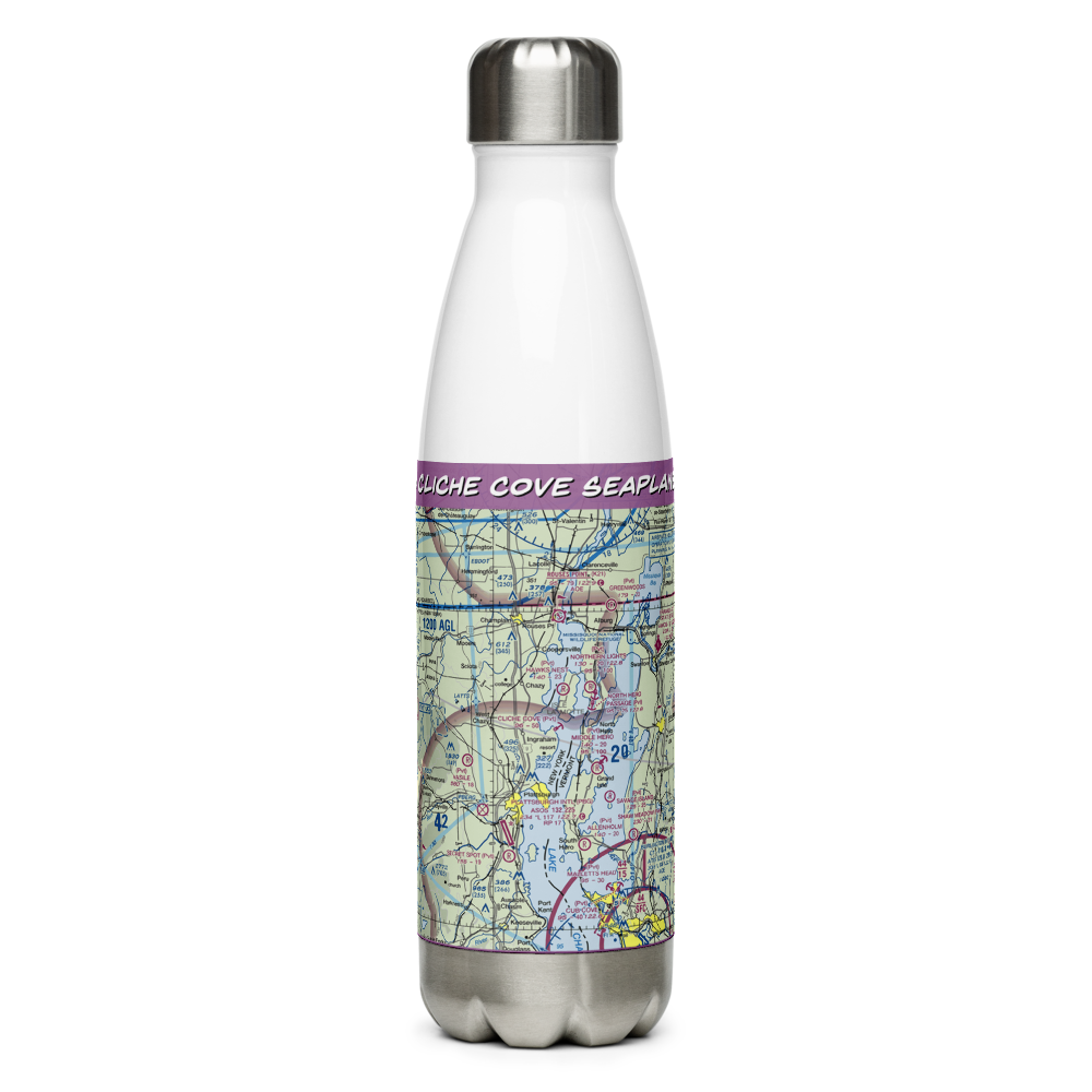 Cliche Cove Seaplane Base (00NK) VFR Sectional Water Bottle 