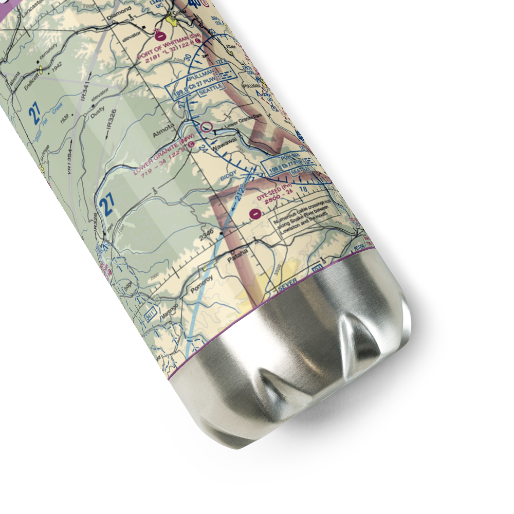 Lower Granite State Airport (00W) VFR Sectional Water Bottle 