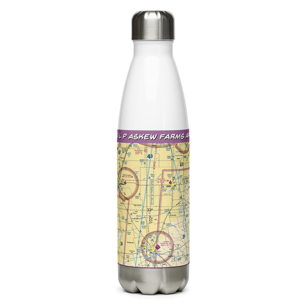 L P Askew Farms Airport (00XS) VFR Sectional Water Bottle 