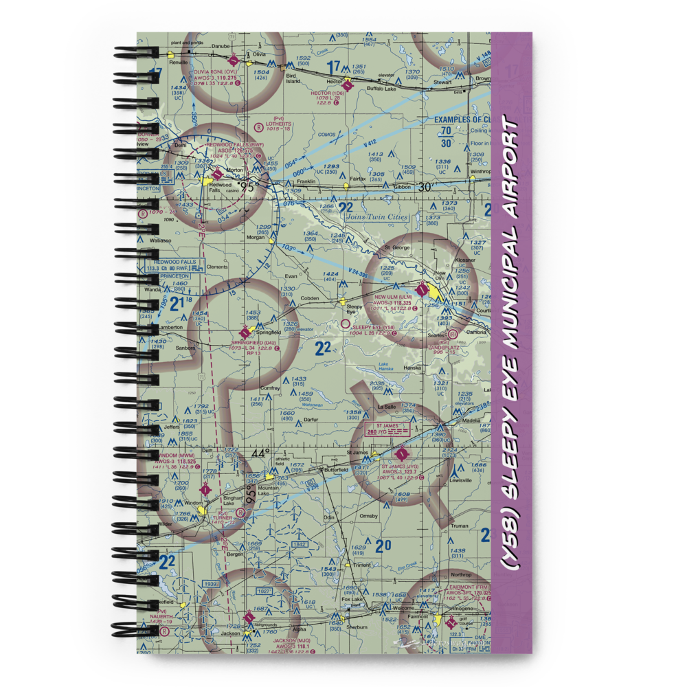 Sleepy Eye Municipal Airport (Y58) VFR Sectional Notebook 