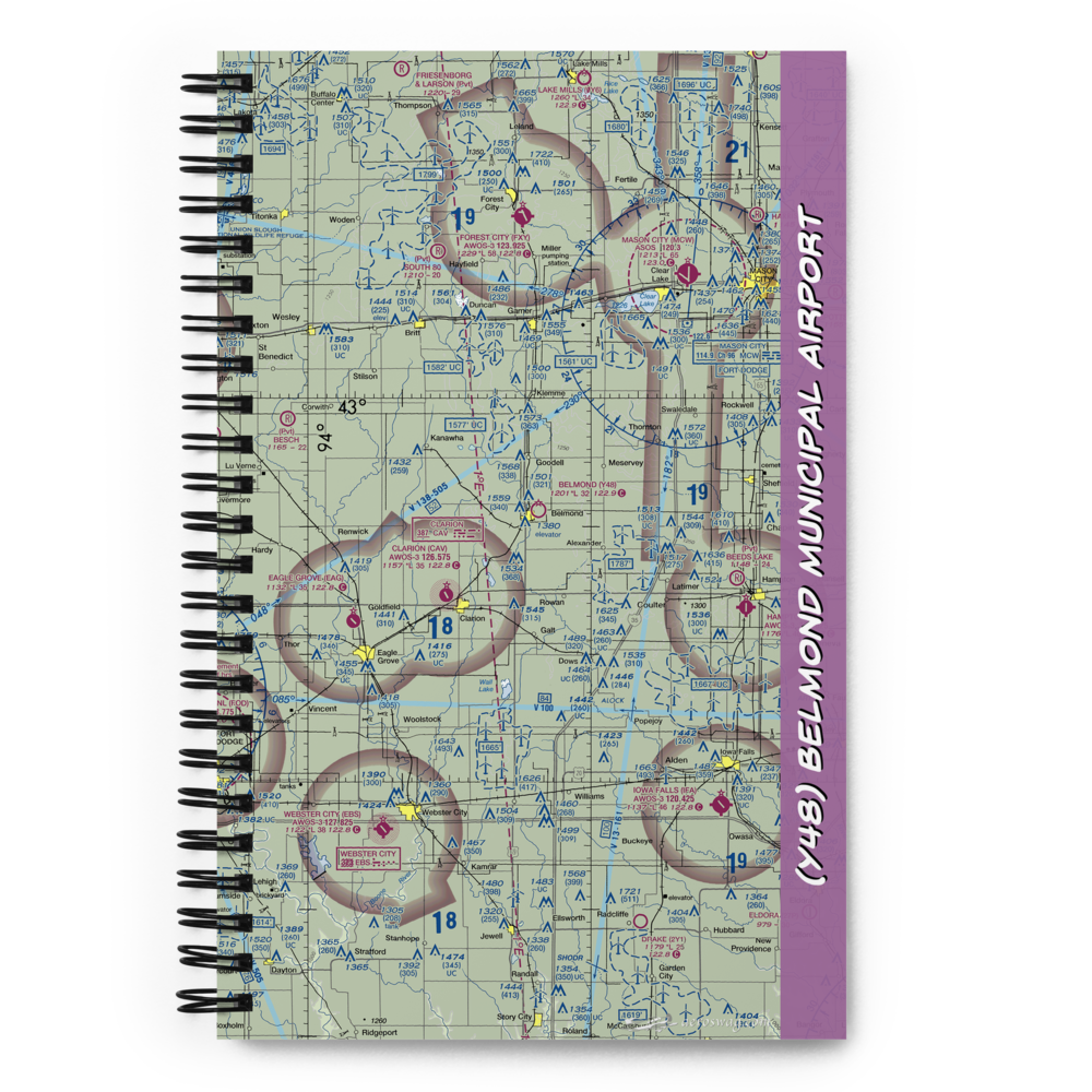 Belmond Municipal Airport (Y48) VFR Sectional Notebook 