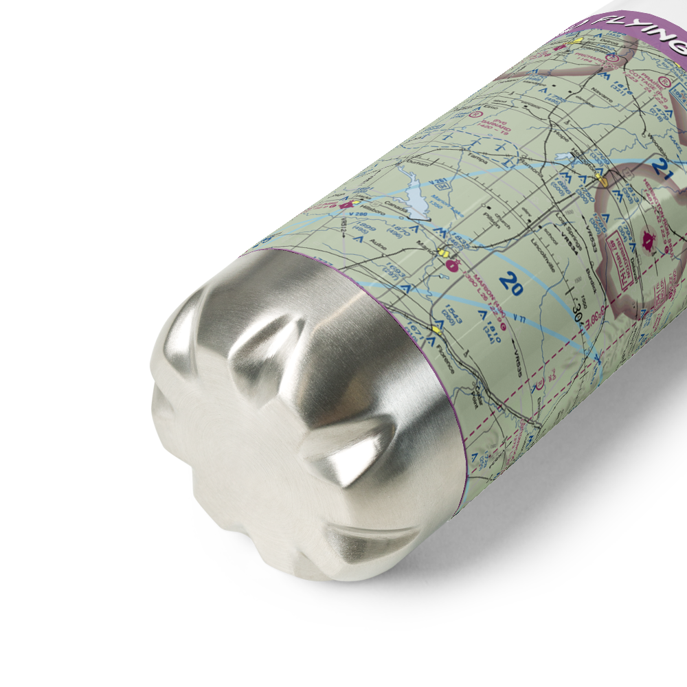 Flying N Ranch Airport (01KS) VFR Sectional Water Bottle 