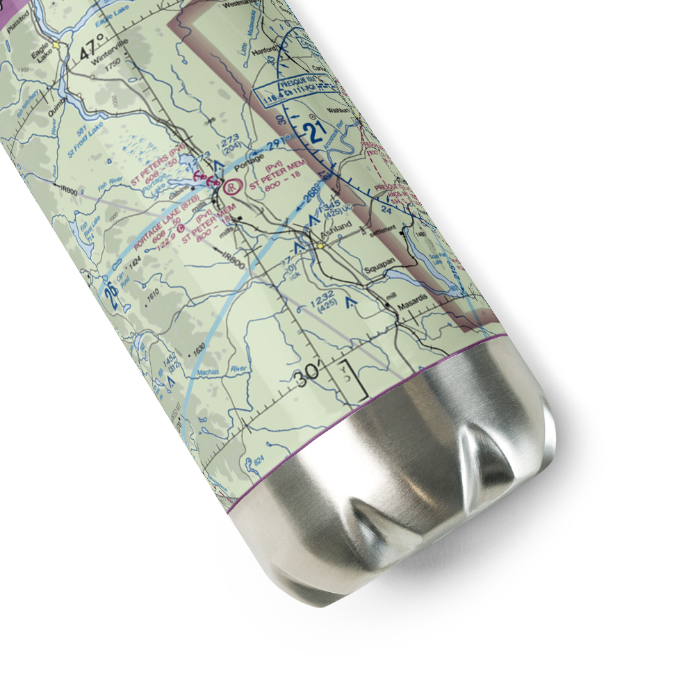 Saint Peter's Seaplane Base (01ME) VFR Sectional Water Bottle 