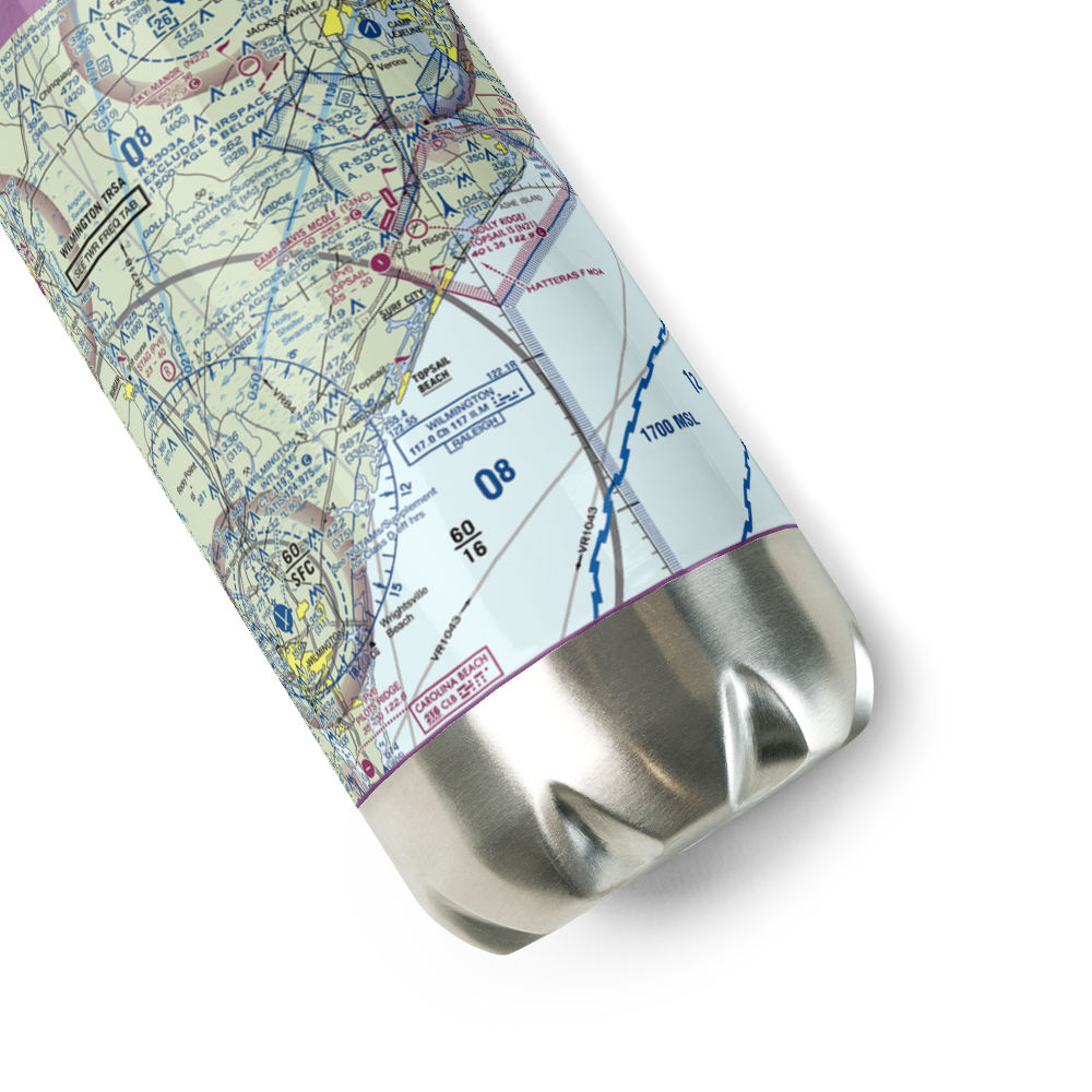 Topsail Airpark (01NC) VFR Sectional Water Bottle 