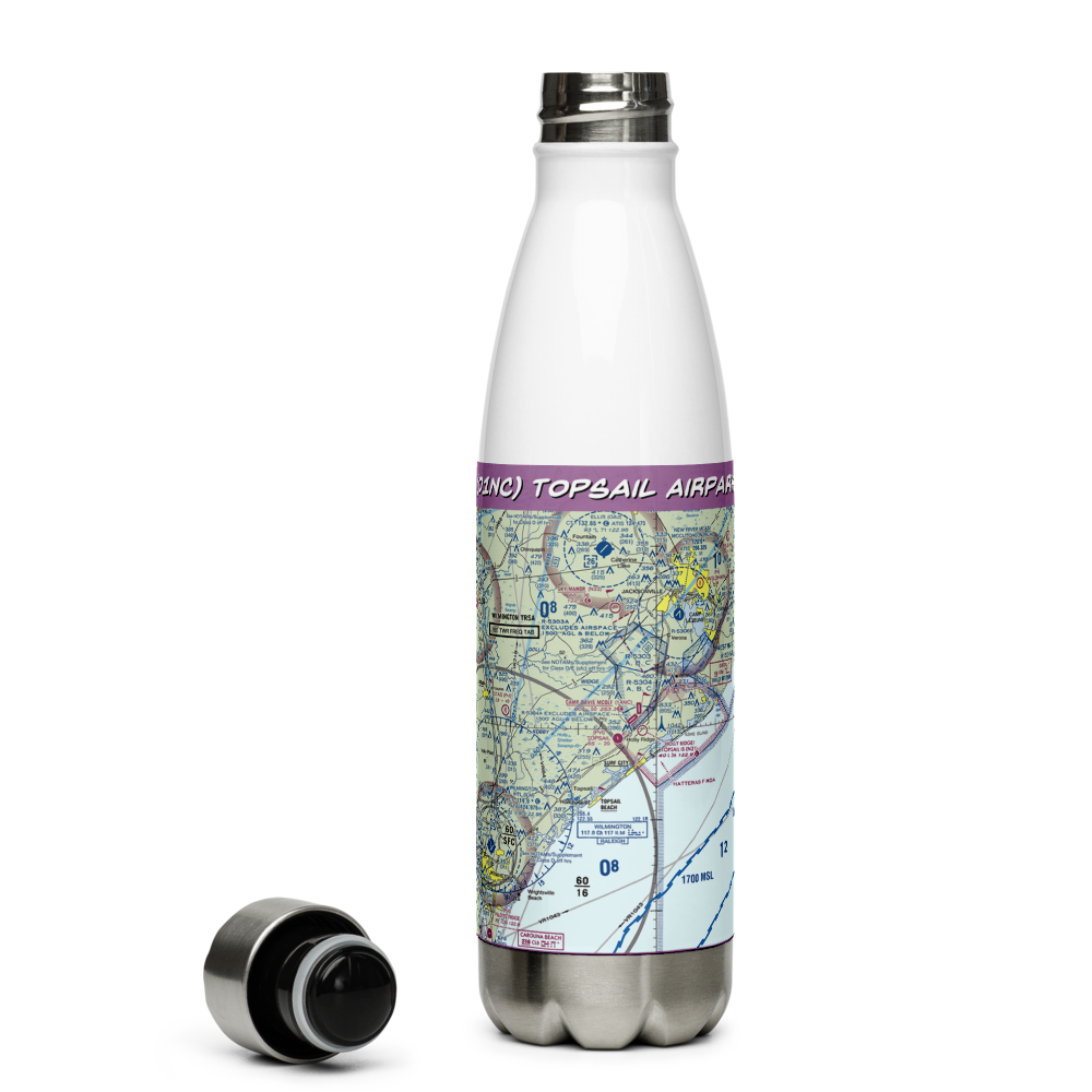 Topsail Airpark (01NC) VFR Sectional Water Bottle 