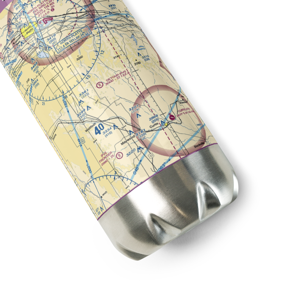 Detour Airport (01NE) VFR Sectional Water Bottle 