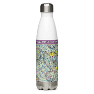 York Airport (01SC) VFR Sectional Water Bottle