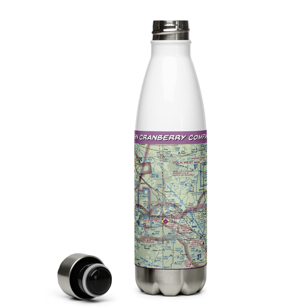 Prehn Cranberry Company Airport (01WI) VFR Sectional Water Bottle 