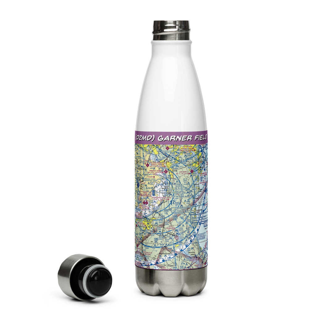 Garner Field (02MD) VFR Sectional Water Bottle 
