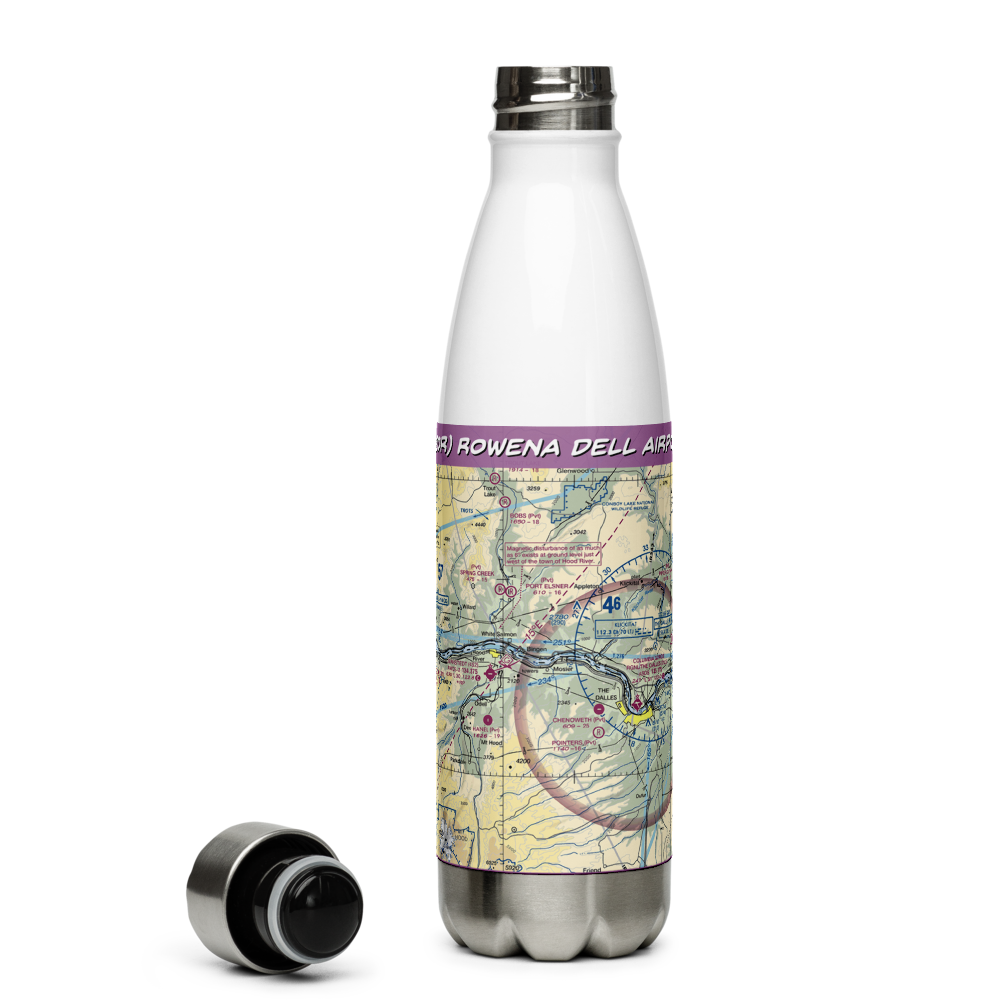Rowena Dell Airport (02OR) VFR Sectional Water Bottle 