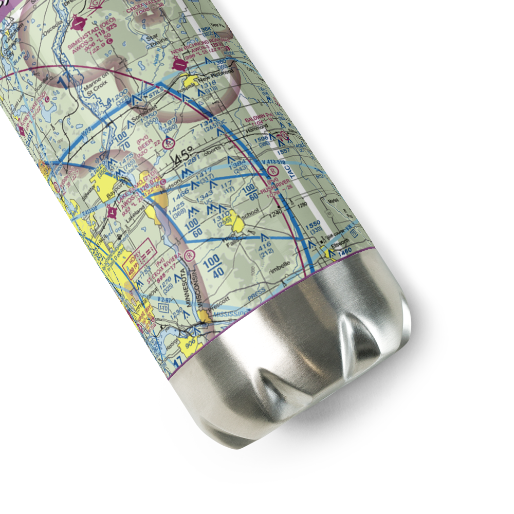 Beer Airport (02WI) VFR Sectional Water Bottle 