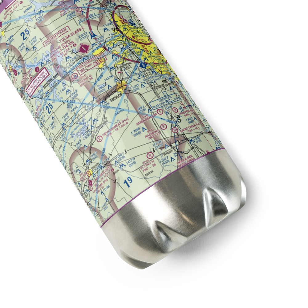 Sahoma Lake Airport (03OK) VFR Sectional Water Bottle 