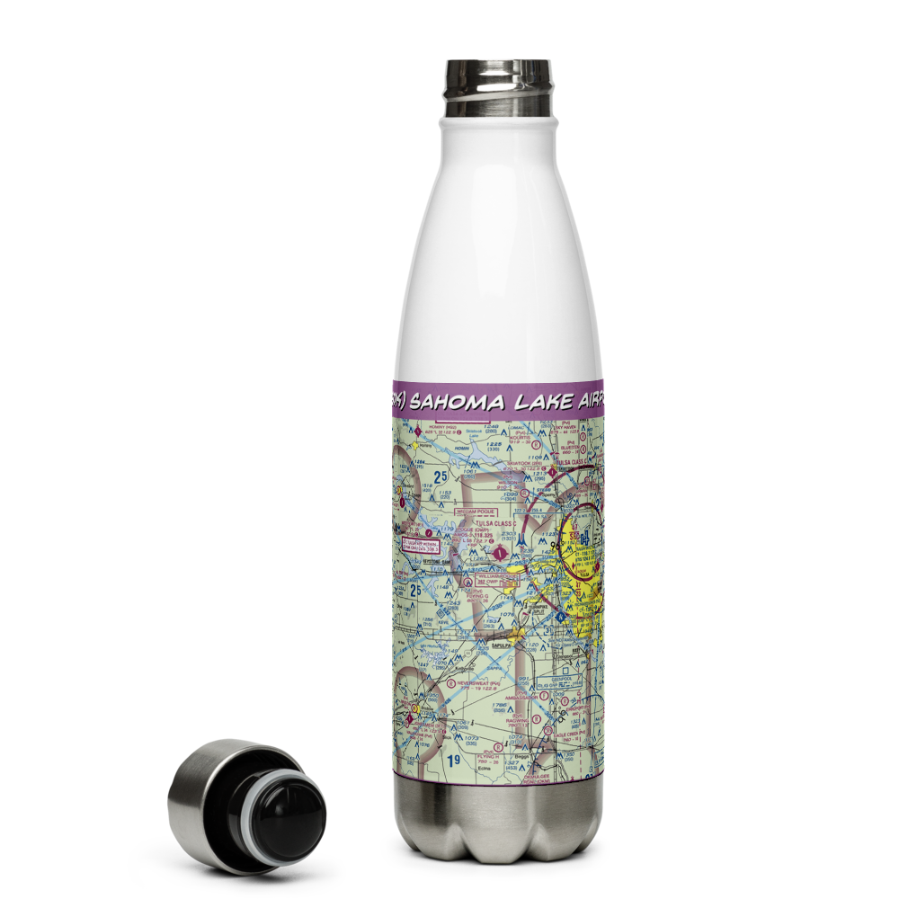 Sahoma Lake Airport (03OK) VFR Sectional Water Bottle 