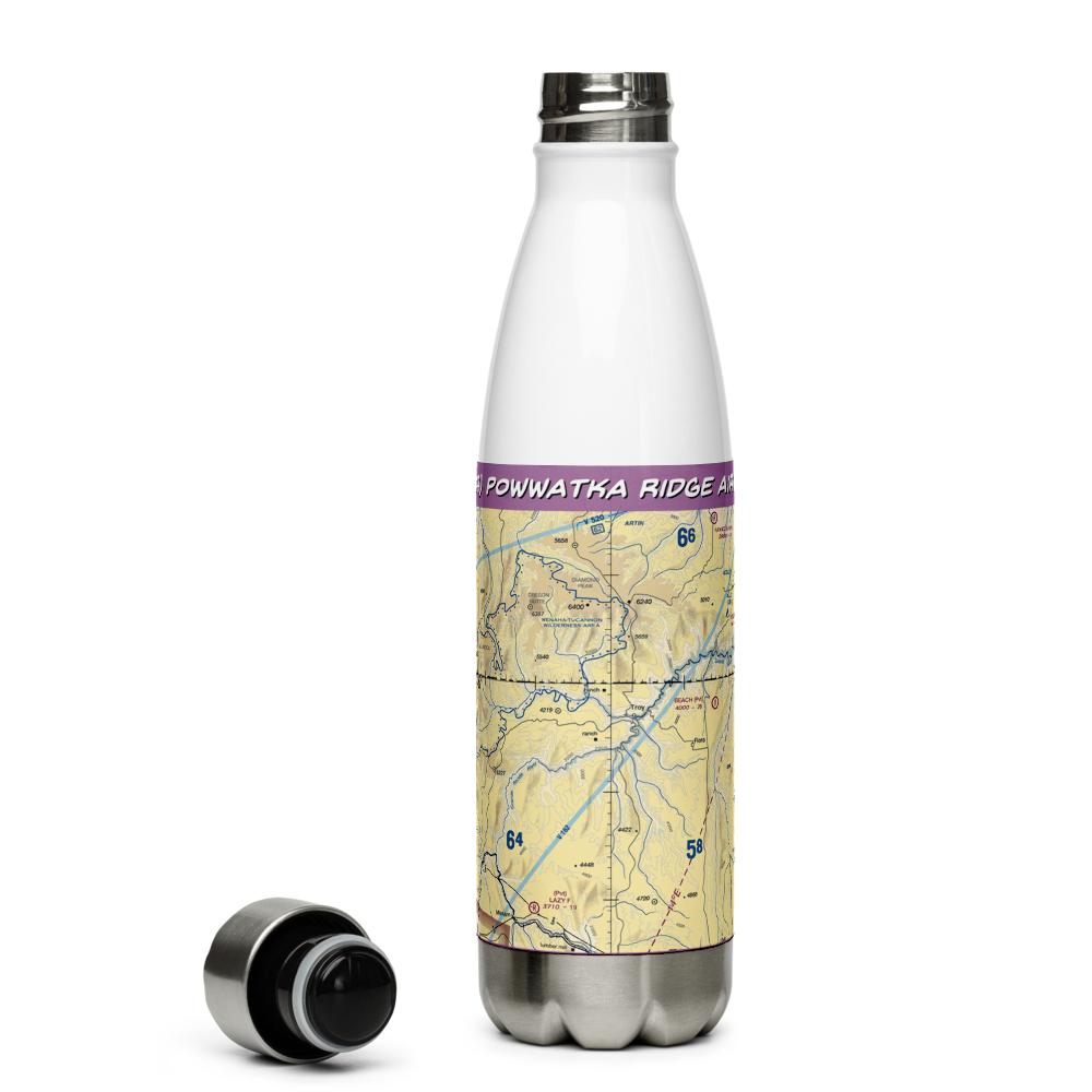 Powwatka Ridge Airport (03OR) VFR Sectional Water Bottle 