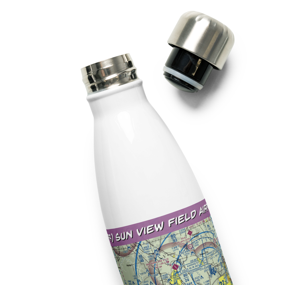 Sun View Field Airport (03PR) VFR Sectional Water Bottle 