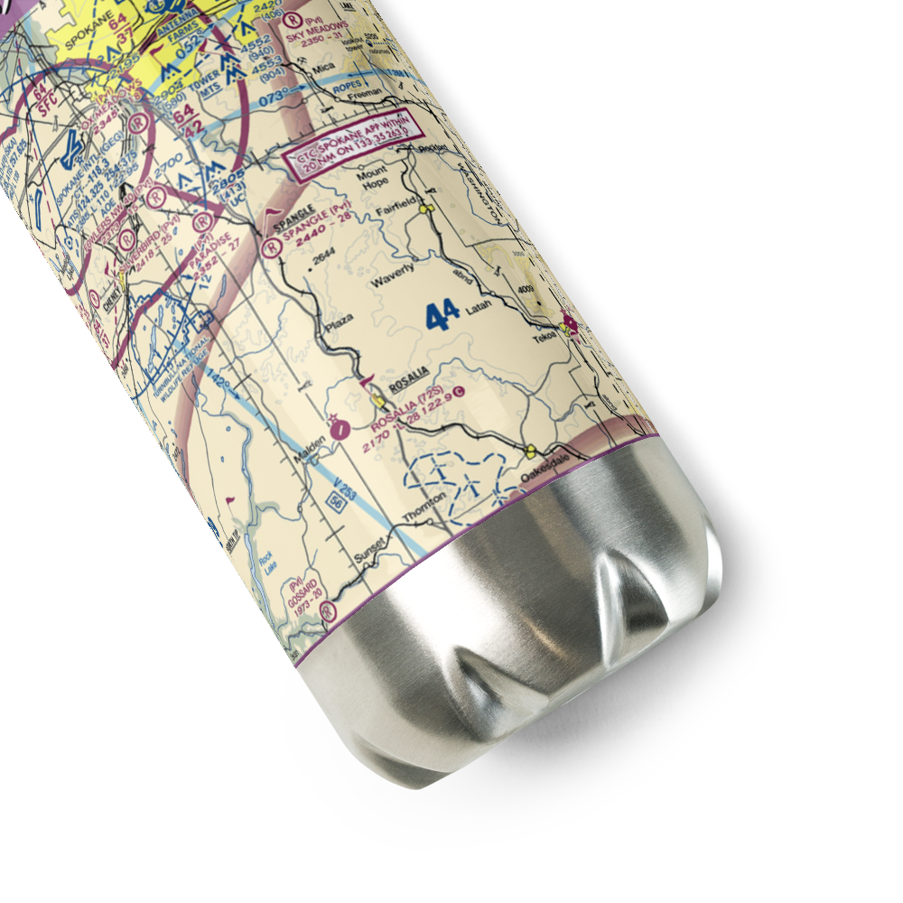Spangle Field (03WA) VFR Sectional Water Bottle 