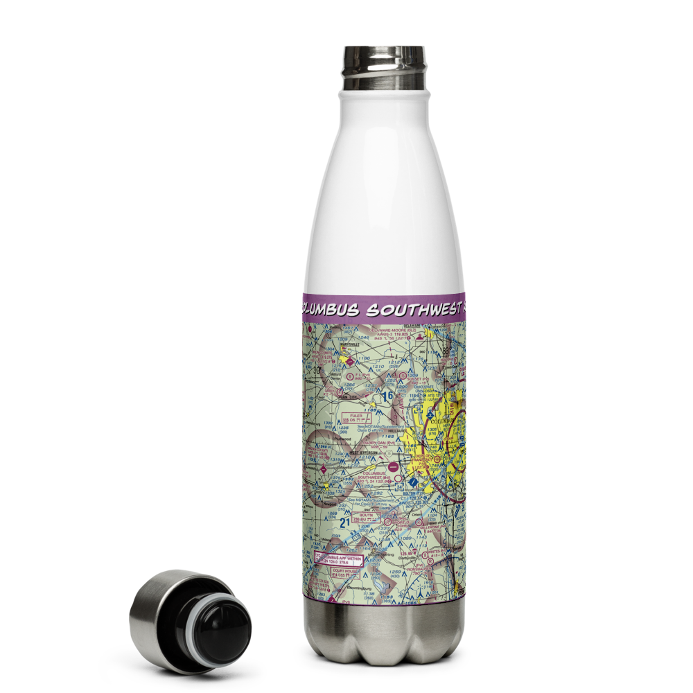 Columbus Southwest Airport (04I) VFR Sectional Water Bottle 